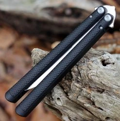 Flytanium Talisong Z Balisong - Blk Alum (4.5" AEB-L SW) FLY-824 -Knives Sales Flytanium Butterfly.2 46893.1649858940