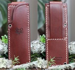 GiantMouse GMF3 Fixed Blade Natural Micarta (3.3" N690 PVD) GMF3P-NAT-PVD -Knives Sales GMF3 Sheath 17159.1616784231