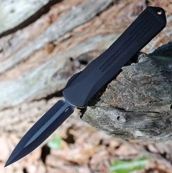 Heretic Manticore X OTF - Blk Alum. (3.7" Two-tone Double Edge) H032-10A