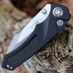 Heretic Pariah Battleworn Auto - Blk Alum. (3.77" Elmax Satin) H048-5A -Knives Sales H048 5A.4 32812.1659303106