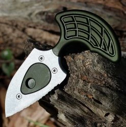 Heretic Sleight Push Dagger - Green Alum. (2.8" CPM-20CV SW) H050-2C-GRN -Knives Sales H050 2C GRN 13229.1659979253