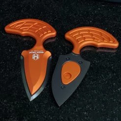 Heretic Sleight Push Dagger - ORG Alum. (2.8" CPM-20CV Blk DLC) H050-6A-ORG