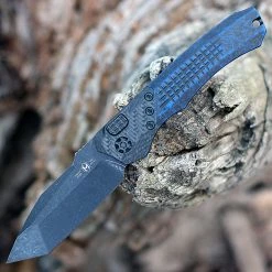 Heretic Wraith Auto - Blue / CF (3.6" Elmax Blk) -H100-8A-BRKBLU