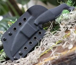 Jake Hoback Talim Combatives HOB011L, 3.5" S35VN Black Stonewash Wharncliffe Plain Blade, Black G-10 Handle -Knives Sales HOB011L.3 01660.1616699369