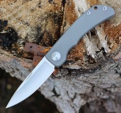 Chris Reeve Impinda Slipjoint, 3.13" CPM-S35VN Stonewash Blade, Titanium Handle (IMP-1000)