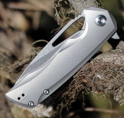 Kansept Knives K1001T1 Kryo, 3.58" CPM-S35VN Satin Tanto Blade, Gray Titanium Handle -Knives Sales K1001T1.3 32153.1612298945