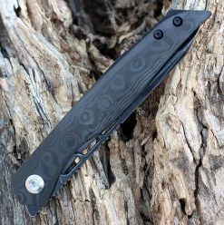Kansept Lucky Star Front Flipper - Rose Pattern CF (3.5" S35VN Blk SW Tanto) K1013T3 -Knives Sales K1013T3.3 69397.1644964949