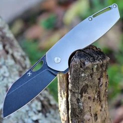 Kansept Model 6 - Orange Peel Titanium (3" M390 Blk) K1022A2