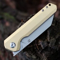 Kansept Bulldozer Front Flipper Brass (3.6" S35VN SW) K1028C1 -Knives Sales K1028C1 69074.1653503219