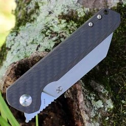 Kansept Bulldozer Front Flipper - Twill Carbon Fiber (3.56" S35VN) K1028C2 -Knives Sales K1028C2.3 85995.1656613121
