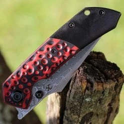 Kansept Fenrir Front Flipper - Blk/Red G10/Blk Ti (3.48" Dam) K1034A2 -Knives Sales K1034A2.3 15603.1658520803