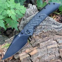 Kansept Fenrir Front Flipper - Blk CF / Ti (3.48" CPM-S35VN BLK SW) K1034A4