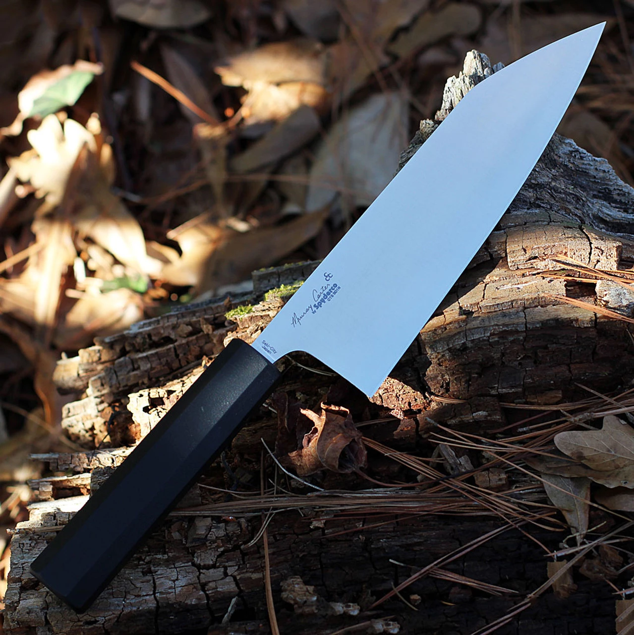 Spyderco Minarai Bunka Bocho Santoku Knife, Black Polypropylene (7.83" CTS BD1N) K18PBK 4 Spyderco Minarai Bunka Bocho Santoku Knife, Black Polypropylene (7.83" CTS BD1N) K18PBK - Image 2