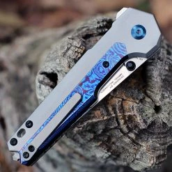 Kansept EDC Tac Button Lock Timascus/Ti (3.1" S35VN Satin)K2009A8 -Knives Sales K2009A8.2 10323.1653503299