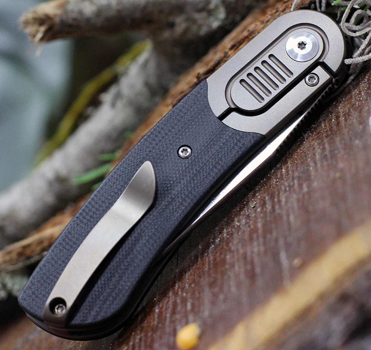 Kansept Knives K2025A1 Lundquist Reverie, 2.92" S35VN Satin Plain Blade, Black G-10 Handle w / Titanium Bolster 6 Kansept Knives K2025A1 Lundquist Reverie, 2.92" S35VN Satin Plain Blade, Black G-10 Handle w / Titanium Bolster - Image 4