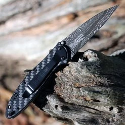 Kershaw Leek Carbon Fiber (3.40" Damascus) 1660CFDAM -Knives Sales KS1660CFDAM.1 25923.1659986092
