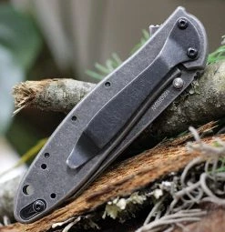 Kershaw Random Leek Steel (3" Blackwash Sandvik 14C28N) 1660RBW -Knives Sales KS1660RBW.3 37114.1617912498