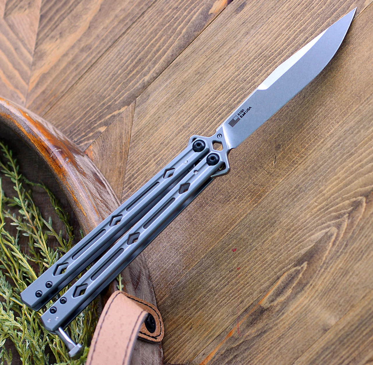 Kershaw Lucha Balisong Butterfly - Stainless Steel (4.6" 14C28N SW) 5150 4 Kershaw Lucha Balisong Butterfly - Stainless Steel (4.6" 14C28N SW) 5150 - Image 2