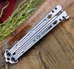 Kershaw Lucha Balisong Butterfly - Stainless Steel (4.6" 14C28N SW) 5150 7 Kershaw Lucha Balisong Butterfly - Stainless Steel (4.6" 14C28N SW) 5150 -Knives Sales KS5150.2 73706.1630702956