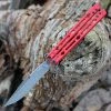 Kershaw Lucha Balisong Butterfly - Red Stainless (4.6" 14C28N BW) 5150RDBW -Knives Sales KS5150RDBW.1 85490.1652192459