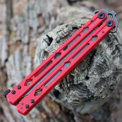 Kershaw Lucha Balisong Butterfly - Red Stainless (4.6" 14C28N BW) 5150RDBW 7 Kershaw Lucha Balisong Butterfly - Red Stainless (4.6" 14C28N BW) 5150RDBW -Knives Sales KS5150RDBW.2 78580.1652192459