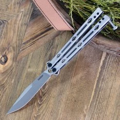 Kershaw Lucha Balisong Butterfly - Stainless Steel (4.6" 14C28N SW) 5150