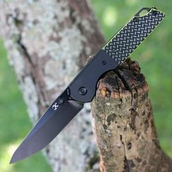Kansept Warrior Folder - Blk / Grn G10 (3.47" D2 Blk SW) T1005S2