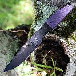 Kansept Warrior Folder - Purple G10 (3.47" D2 Blk SW) T1005S6