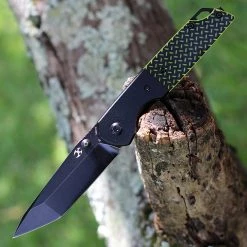 Kansept Warrior Folder - Blk / Grn G10 (3.47" D2 Blk SW) T1005T2
