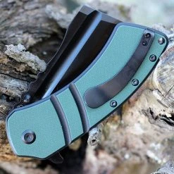 Kansept XL Korvid Flipper - Green G10 (3.5" Blk 154CM) T1030A1 -Knives Sales KT1030A1.2 23954.1654790448
