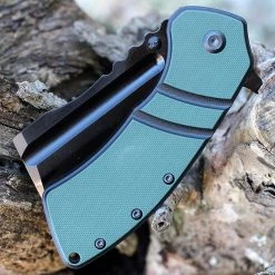 Kansept XL Korvid Flipper - Green G10 (3.5" Blk 154CM) T1030A1 -Knives Sales KT1030A1.3 36834.1654790448