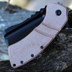 Kansept XL Korvid Flipper - Brown Micarta (3.5" Blk 154CM) T1030A2 -Knives Sales KT1030A2 56437.1641927111
