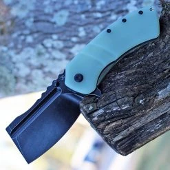 Kansept XL Korvid Flipper - Jade G10 (3.5"154CM SW Blk) T1030A3