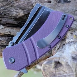 Kansept XL Korvid Flipper - Purple G10 (3.5" Blk SW 154CM) T1030A4 -Knives Sales KT1030A4.2 58503.1641927167