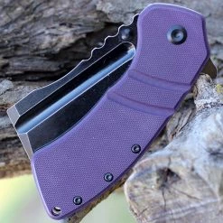 Kansept XL Korvid Flipper - Purple G10 (3.5" Blk SW 154CM) T1030A4 -Knives Sales KT1030A4.3 45212.1641927167