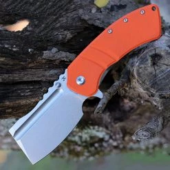 Kansept XL Korvid Flipper - Orange G10 (3.5" Satin 154CM) T1030A6