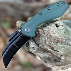Kansept KTC3 Flipper- Green G10 (3.56" 154CM) T1031A2