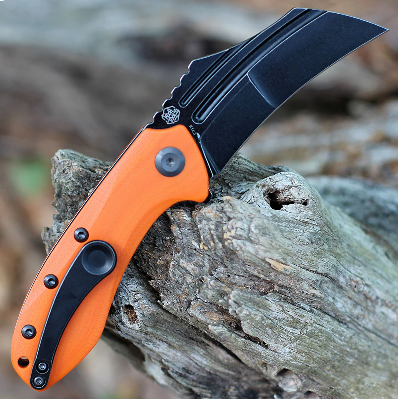 Kansept KTC3 Flipper- Orange G10 (3.56" 154CM) T1031A4 4 Kansept KTC3 Flipper- Orange G10 (3.56" 154CM) T1031A4 - Image 2