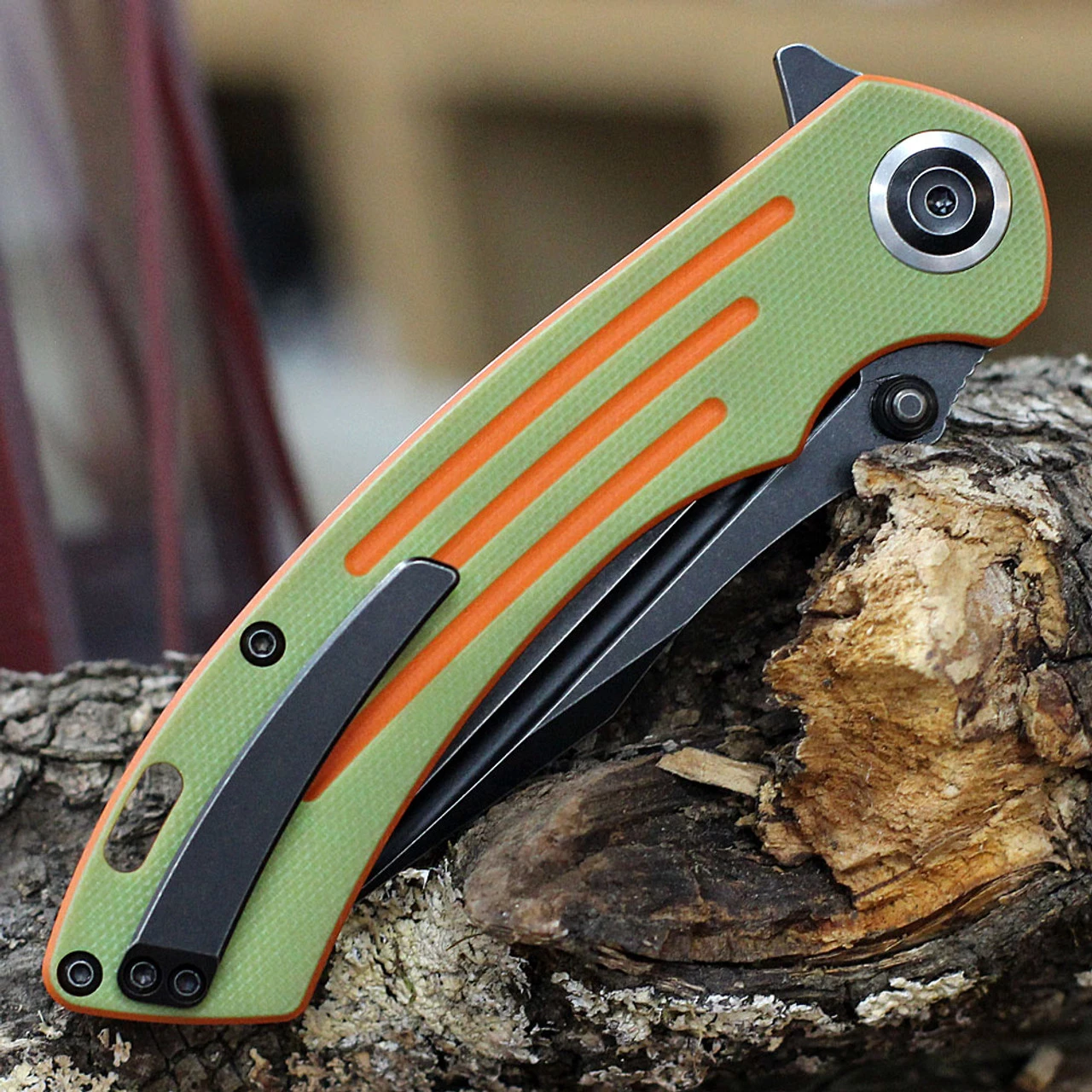 Kansept Pretatout - Lime /Orange G10 (3.6" 154CM Blk SW) T1032T2 6 Kansept Pretatout - Lime /Orange G10 (3.6" 154CM Blk SW) T1032T2 - Image 4