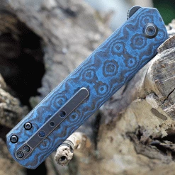 Kansept Foosa Slip Joint - Blue CF Pattern (3" 154CM Blk) T2020T7 -Knives Sales KT2020T7.2 14177.1634926797