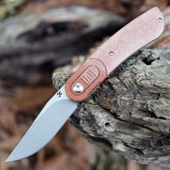 Kansept Reverie Front Flipper Brown Micarta (3.13" 154CM) T2025A6