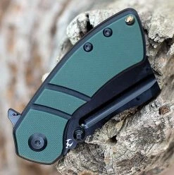 Kansept Korvid M Flipper - Green G10 (2.45" Blk 154CM) T2030A1 -Knives Sales KT2030A1.4 04732.1656526919