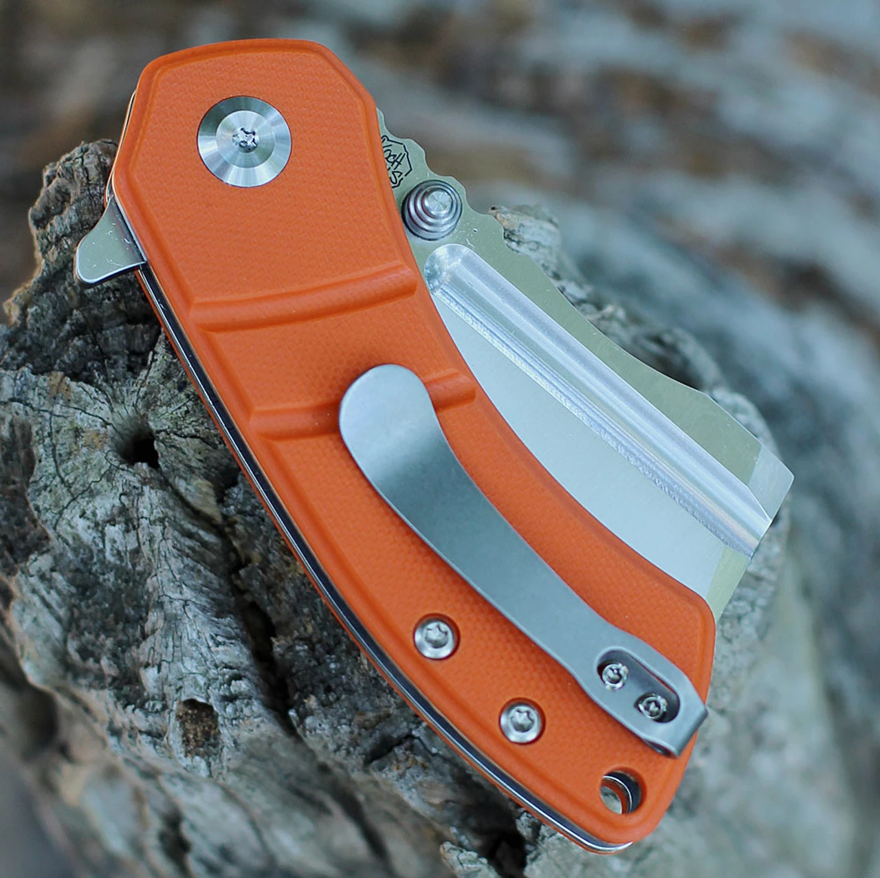 Kansept Korvid M Flipper - Orange G10 (2.45" Satin 154CM) T2030A6 6 Kansept Korvid M Flipper - Orange G10 (2.45" Satin 154CM) T2030A6 - Image 4