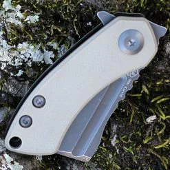 Kansept MINI Korvid - Tan G10 (1.5" 154CM Gray TiCn Coated Cleaver) T3030A2 -Knives Sales KT3030A2.2 81688.1643303785