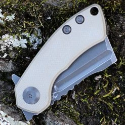 Kansept MINI Korvid - Tan G10 (1.5" 154CM Gray TiCn Coated Cleaver) T3030A2 -Knives Sales KT3030A2.3 00407.1643303923