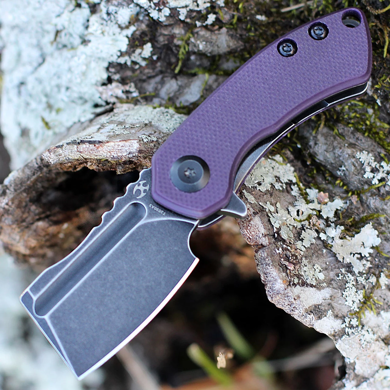 Kansept MINI Korvid - Purple G10 (1.5" 154CM Blk SW Cleaver) T3030A3 3 Kansept MINI Korvid - Purple G10 (1.5" 154CM Blk SW Cleaver) T3030A3