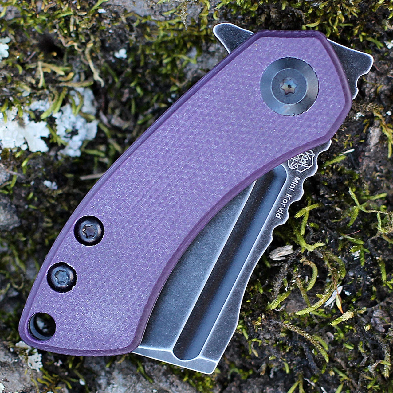 Kansept MINI Korvid - Purple G10 (1.5" 154CM Blk SW Cleaver) T3030A3 5 Kansept MINI Korvid - Purple G10 (1.5" 154CM Blk SW Cleaver) T3030A3 - Image 3
