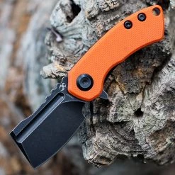 Kansept MINI Korvid - Orange G10 (1.5" 154CM Blk Cleaver) T3030A7