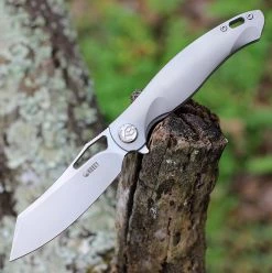 Kubey Knife Drake -Titanium (3.9” Sandblast CPM-S90V) KU246A