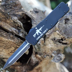 Templar Premium Lightweight Large OTF -Alum. Blk CATI (3.55" D2 Blk Dagger) LA-AR15-12-1